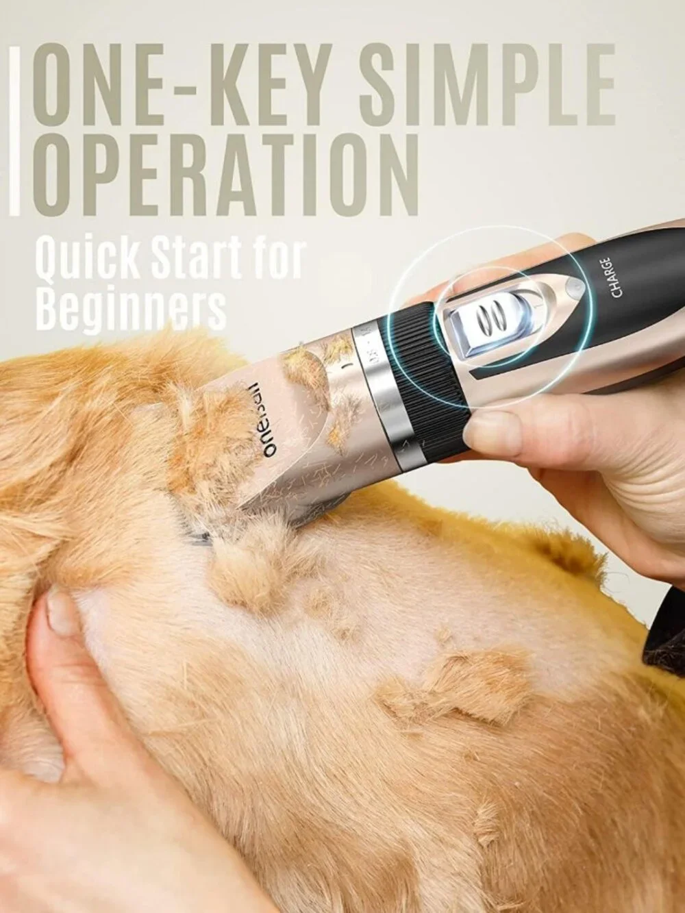 Low Noise Dog Clippers & Grooming Kit - Cordless Electric Pet Shaver Set